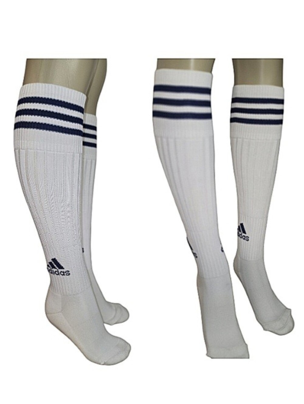 Adidas Copa Zone Cushioned IV Over-the-Calf Soccer Socks - White/Navy Blue